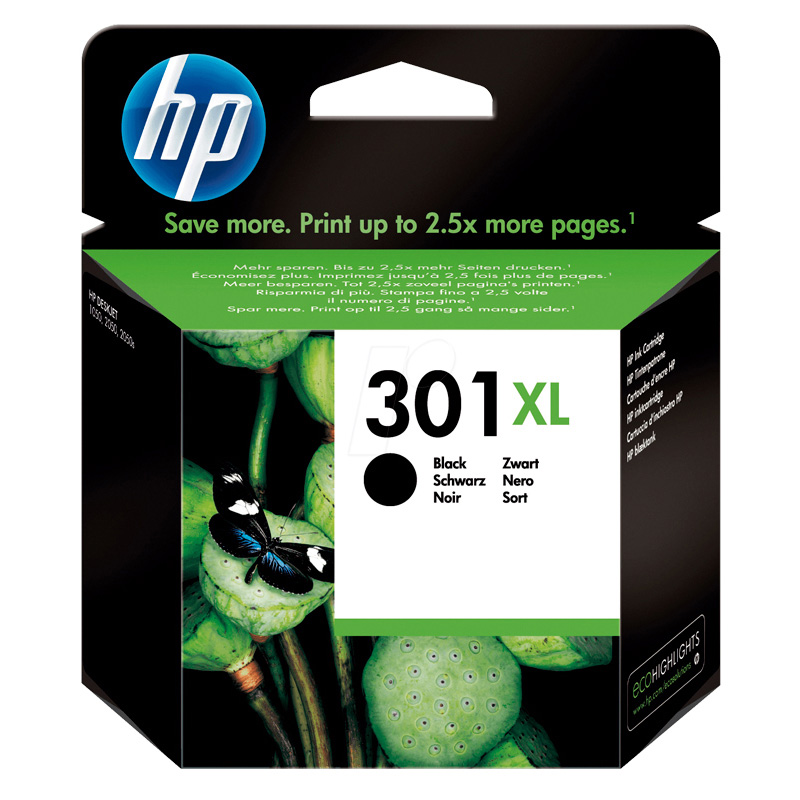 Tinteiro hp n.301xl preto.