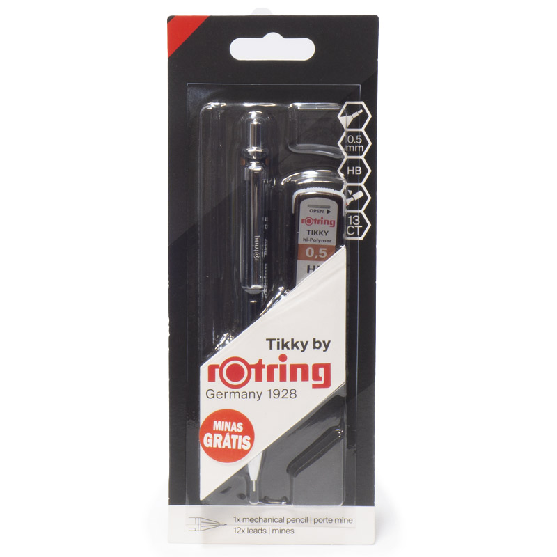 Lapiseira Tikky c/ minas (0.5 mm - Preto)