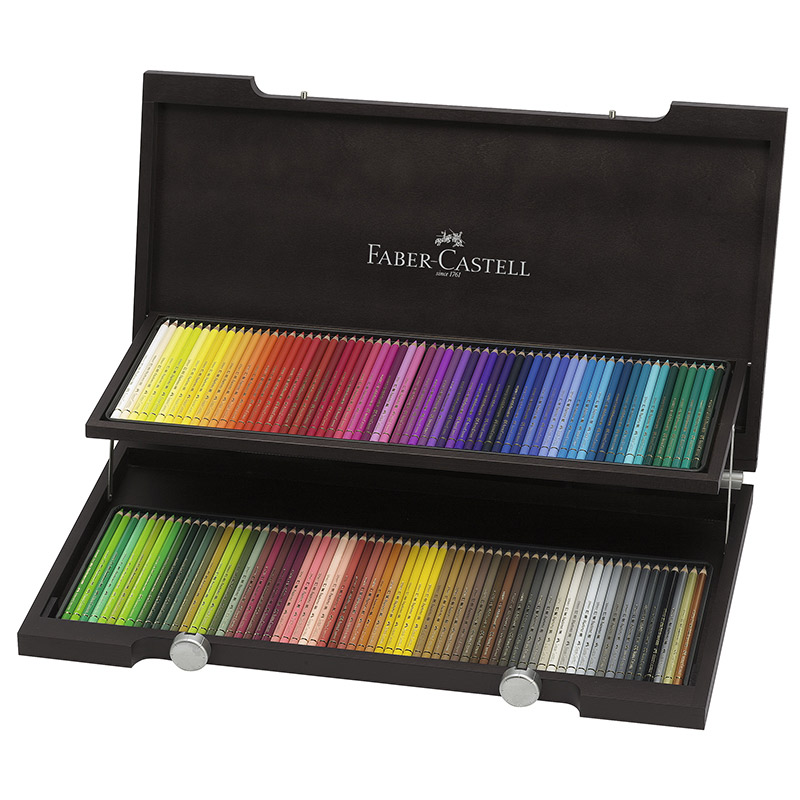 110013 - Estojo Madeira Wenge c/120 lápis Polychromos