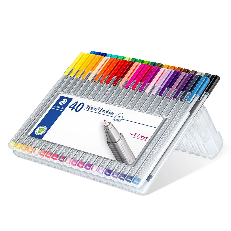 Estojo exclusivo box de dois niveis com 40 marcadores