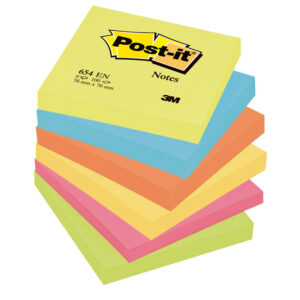 Bloco de notas adesivas post-it
neon. 76 x 76 mm