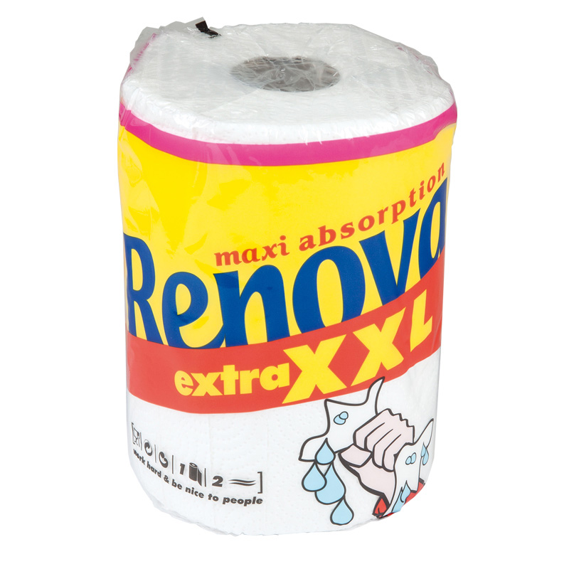 Papel de cozinha renova xxl ultra absorvente rolo.