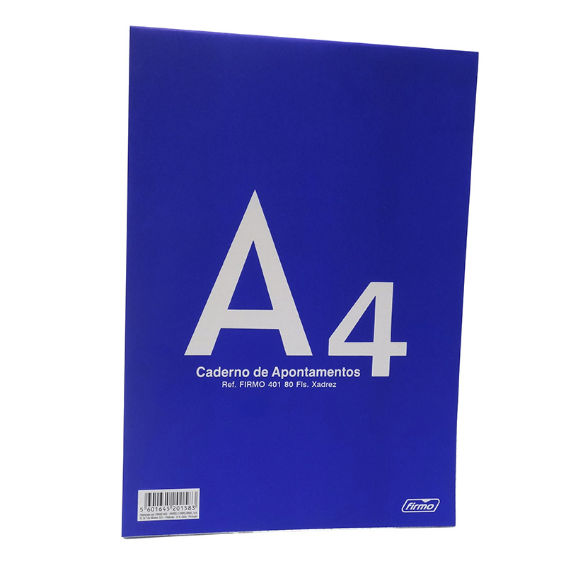Bloco apontamentos quad. A4