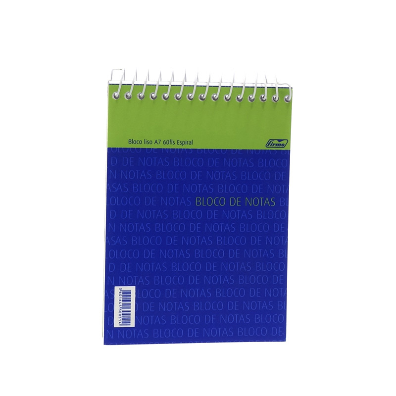 Bloco Apontamentos Espiral A7  Liso