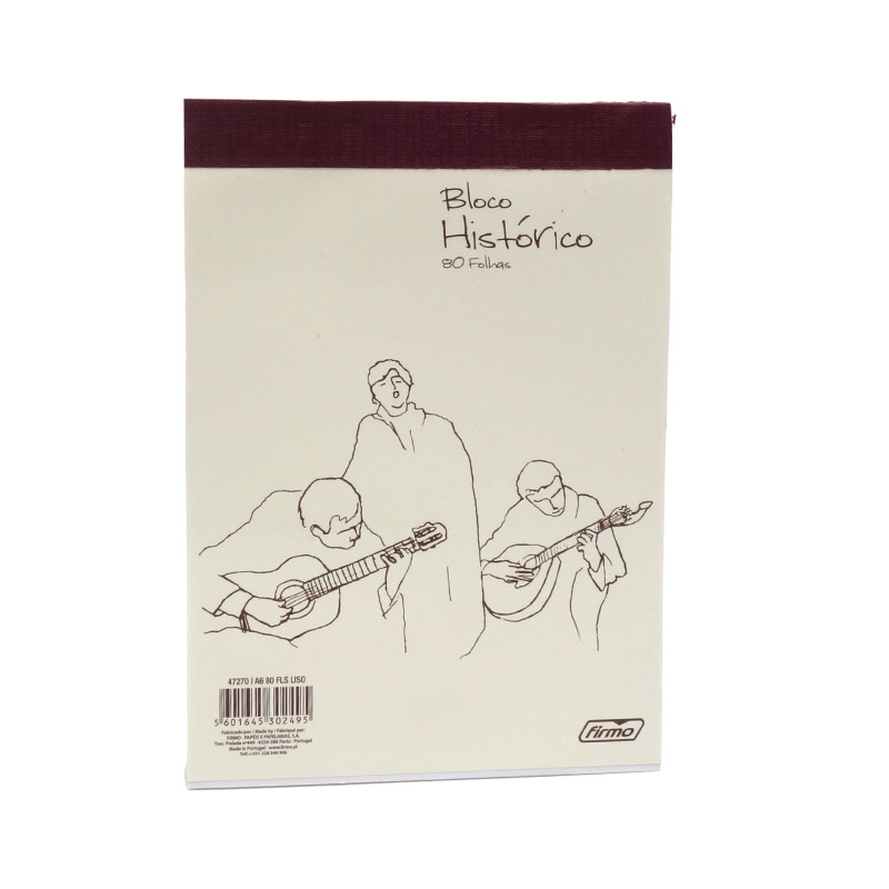 Bloco Apontamentos Histórico A6 Liso