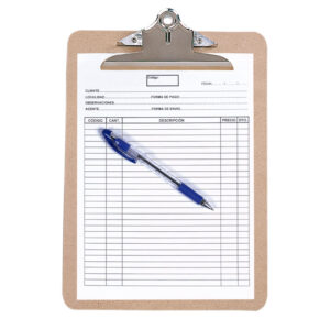 Porta notas com mola
metálica din a4