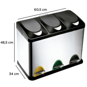 Contentor de lixo metálico