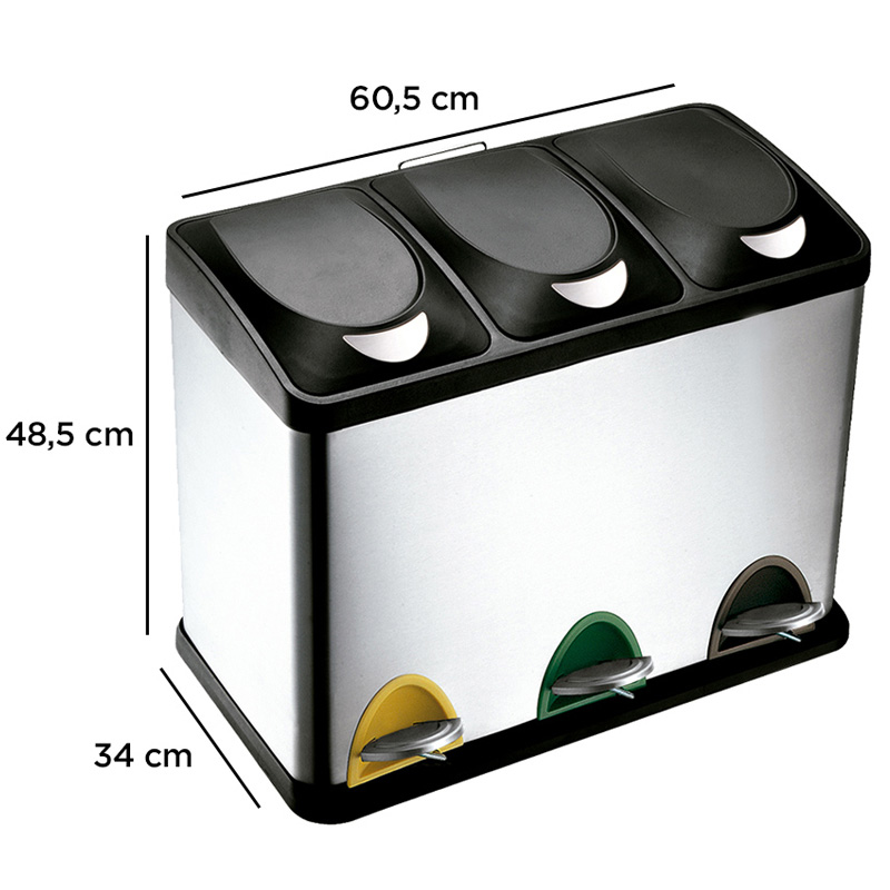 Contentor de lixo metálico