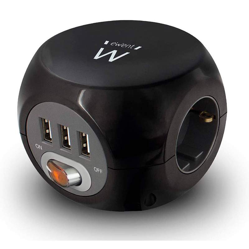 Extensao ewent 3 tomadas shucko
+ 3 tomadas usb