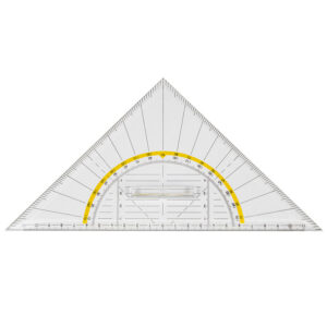 Aristo geometria 22 cm plástico cristal com pega fixa.