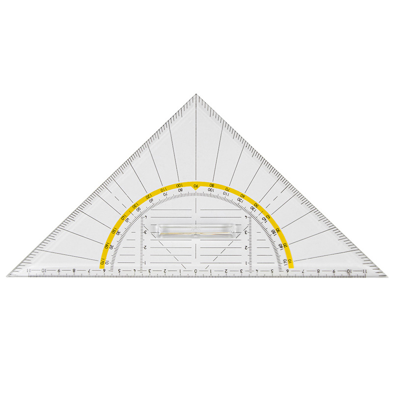 Aristo geometria 22 cm plástico cristal com pega fixa.