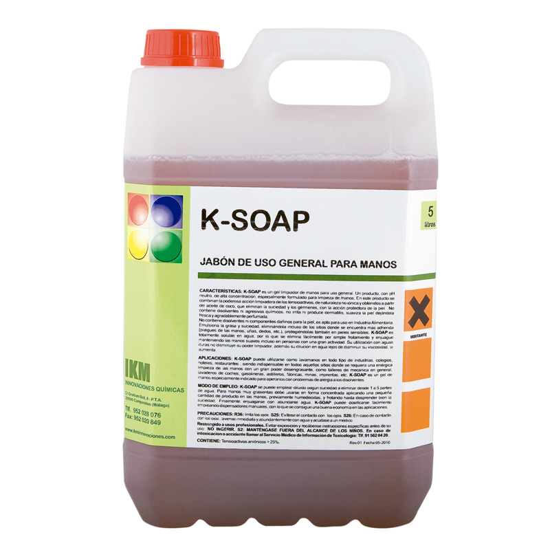 Gel para limpeza de maos 5 l.